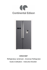 Manual Continental Edison CERA518IXP Fridge-Freezer