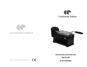 Mode d’emploi Continental Edison CEFR3DTBLK Friteuse