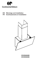 Manual Continental Edison CEHD6065B Cooker Hood