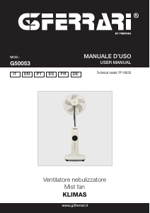 Manuale G3 Ferrari G50053 Klimas Ventilatore