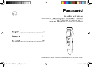 Handleiding Panasonic ER-GB60K Baardtrimmer