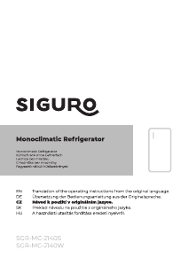 Manual Siguro MC-J140W Refrigerator