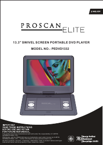 Handleiding Proscan PEDVD1332 DVD speler