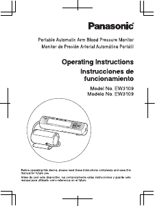 Manual de uso Panasonic EW3109W Tensiómetro