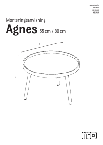 사용 설명서 Mio Agnes 커피 테이블