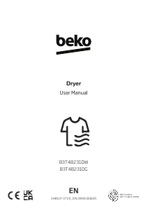 Manual BEKO B3T48231DG Dryer