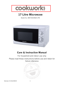 Manual Cookworks MM720CWW(F)-PM Microwave