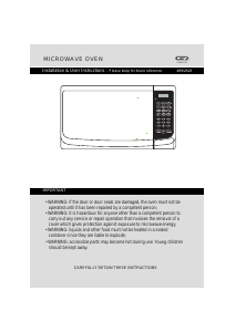 Manual DeLonghi EG820CWW Microwave