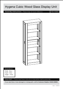 Manual Hygena 450/4382D Display Cabinet