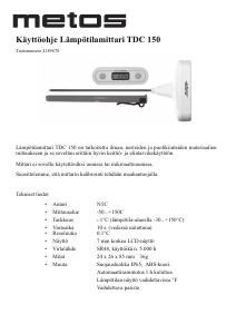 Käyttöohje Metos TDC 150 Ruokalämpömittari