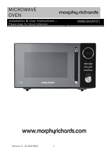 Manual Morphy Richards AM823A2AP(F) Microwave