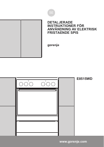 Bruksanvisning Gorenje E8515WD Spis