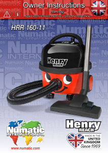 Manual Numatic HRR 160-11 Henry Reach Vacuum Cleaner