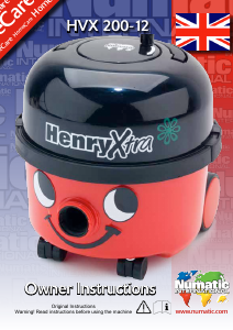 Manual Numatic HVX 200-12 Henry Xtra Vacuum Cleaner