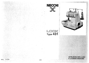 Manuale Necchi 431 Macchina per cucire
