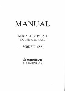 Bruksanvisning Monark 555 Motionscykel