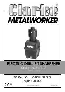 Handleiding Clarke CBS 16 Boor bit slijpmachine