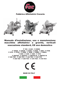 Manuale FAC F 195 Affettatrice