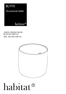 Handleiding Habitat Blyth Bijzettafel