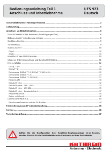 Bedienungsanleitung Kathrein UFS 923 Digital-receiver