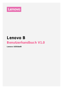 Bedienungsanleitung Lenovo B Handy