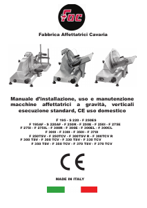 Manuale FAC F 350I Affettatrice