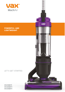 Manual Vax UCA3GEV1 MachAir Vacuum Cleaner