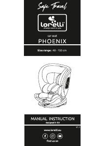 Manuál Lorelli Phoenix Autosedadlo