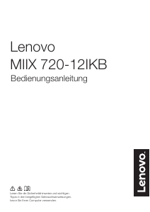 Bedienungsanleitung Lenovo Miix 720-12IKB Tablet