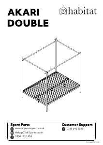 Manual Habitat Akari Double Bed Frame