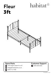 Manual Habitat Fleur Bed Frame