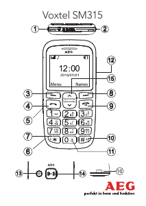 Bedienungsanleitung AEG Voxtel SM315 Handy