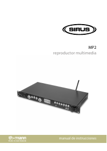 Manual de uso Thomann Sirus MP2 Reproductor multimedia