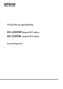 Priročnik Epson EH-LS500B Projektor