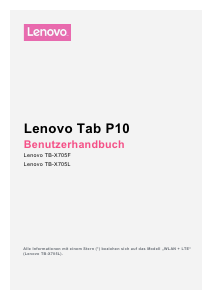 Bedienungsanleitung Lenovo TB-X705F TAB P10 Tablet