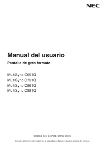 Manual de uso NEC MultiSync C651Q Monitor de LCD