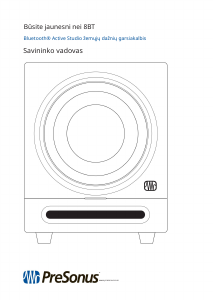 Vadovas PreSonus Eris Sub 8BT Žemųjų dažnių garsiakalbis
