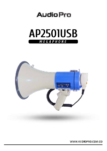 Manual de uso AudioPro AP2501USB Megáfono