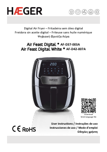 Manual Haeger AF-D42.007A Air Feast Digital Deep Fryer