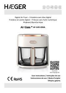 Εγχειρίδιο Haeger AF-G45.006A Air Glass Φριτέζα