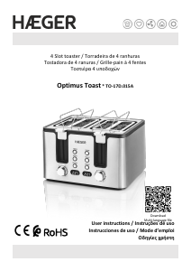 Mode d’emploi Haeger TO-17D.015A Optimus Toast Grille pain