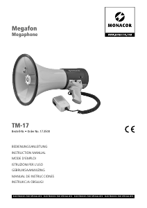 Manual de uso Monacor TM-17 Megáfono