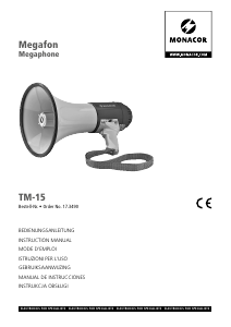 Handleiding Monacor TM-15 Megafoon