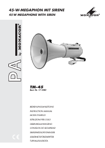 Handleiding Monacor TM-45 Megafoon