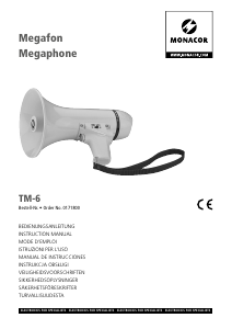 Handleiding Monacor TM-6 Megafoon