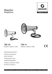 Handleiding Monacor TM-11 Megafoon