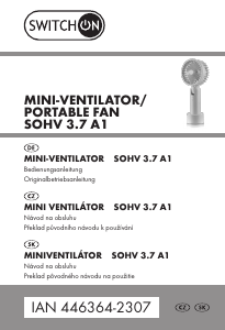 Návod Switch On SOHV 3.7 A1 Ventilátor