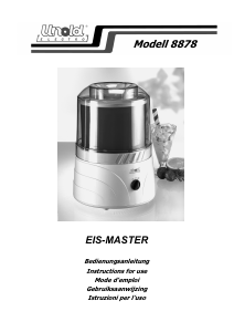 Manuale Unold 8878 Eis-Master Macchina del gelato