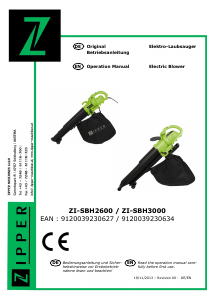 Manual Zipper ZI-SBH3000 Leaf Blower