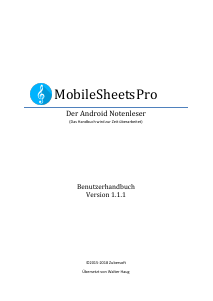 Bedienungsanleitung Zubersoft MobileSheetsPro v1.1.1